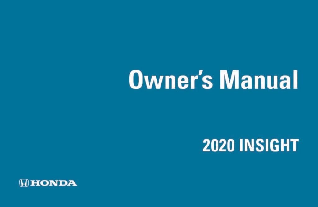 2020 Honda Insight Owner’s Manual Image