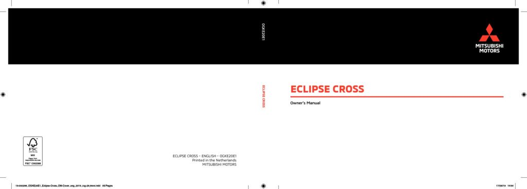 2020 Mitsubishi Eclipse Cross Owner’s Manual Image