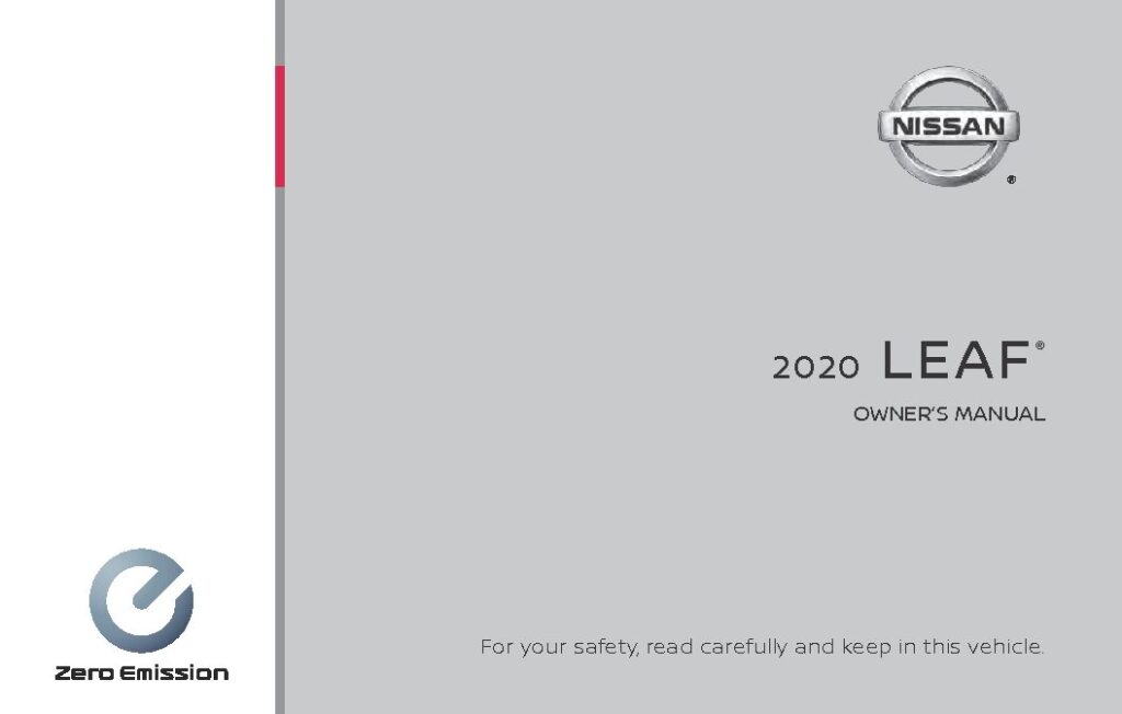 2020 Nissan LEAF Owner’s Manual Image