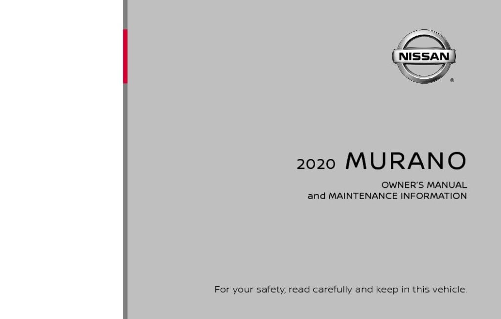 2020 Nissan Murano Owner’s Manual Image