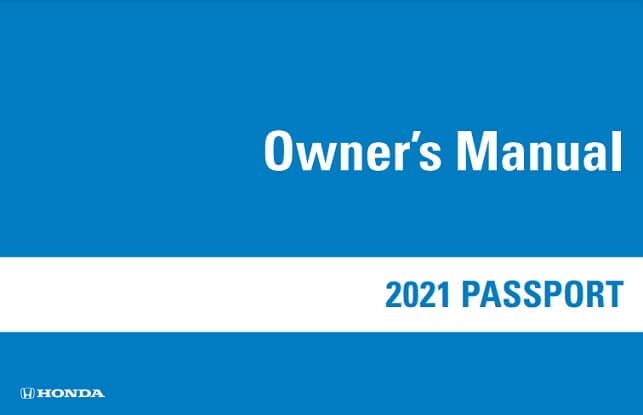 2021 Honda Passport Owner’s Manual Image