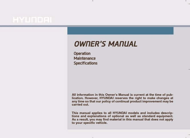 2021 Hyundai Accent Owner’s Manual Image