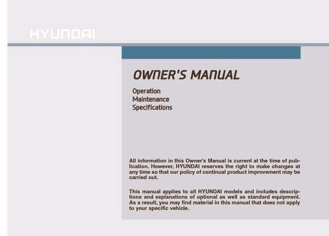 2021 Hyundai Tucson Owner’s Manual Image