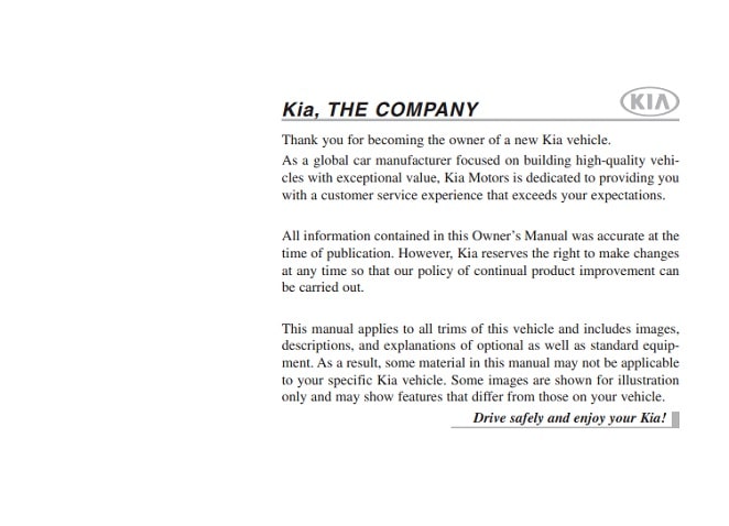 2021 Kia Sportage Owner’s Manual Image