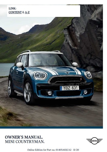 2021 Mini Countryman (w/ Mini Connected) Owner’s Manual Image