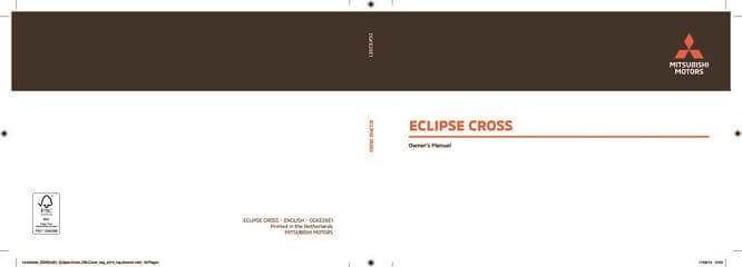2021 Mitsubishi Eclipse Cross Owner’s Manual Image