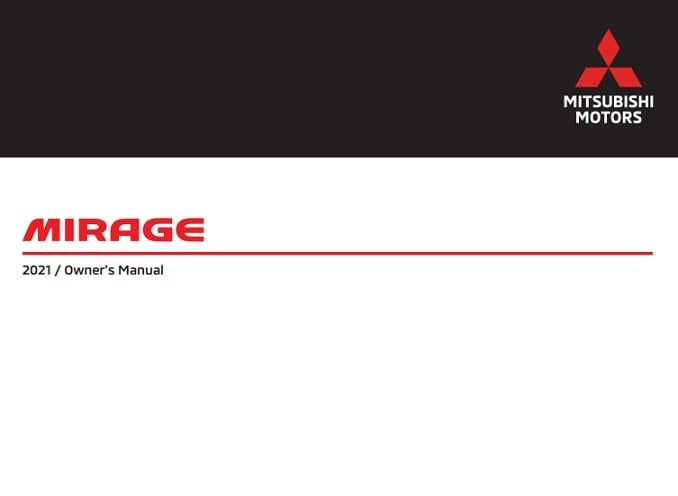 2021 Mitsubishi Mirage Owner’s Manual Image