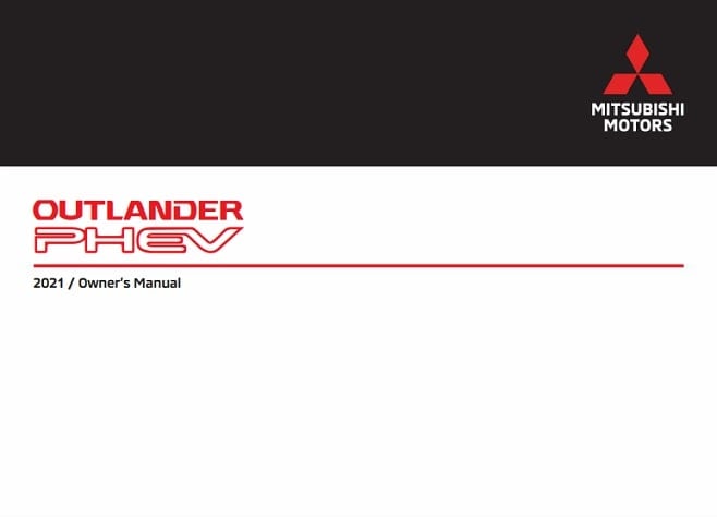 2021 Mitsubishi Outlander Plug-in Hybrid Owner’s Manual Image