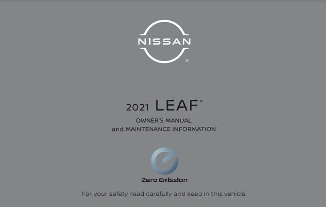 2021 Nissan LEAF Owner’s Manual Image