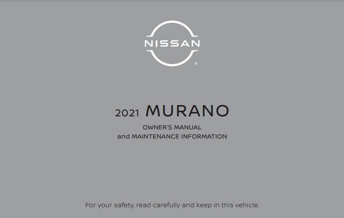 2021 Nissan Murano Owner’s Manual Image