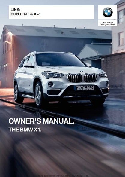 2018 BMW X1 Owner’s Manual Image