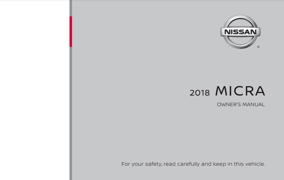 2018 Nissan Micra Owner’s Manual Image