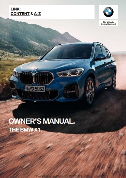 2020 BMW X1 Owner’s Manual Image
