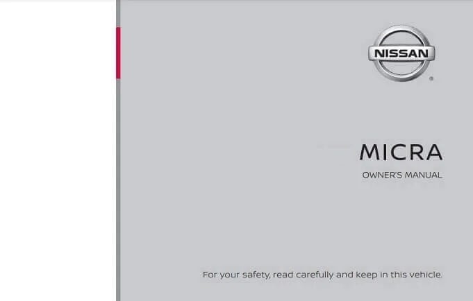 2020 Nissan Micra Owner’s Manual Image