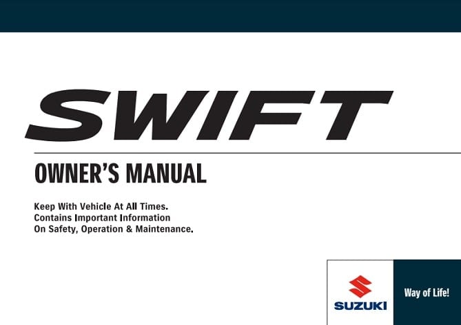 2021 Suzuki Swift Owner’s Manual Image