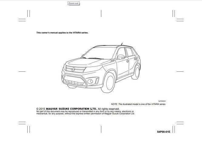 2021 Suzuki Vitara Owner’s Manual Image