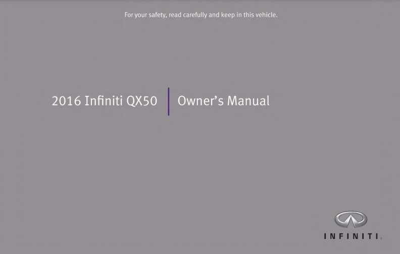 2016 Infiniti QX50/QX55 Owner’s Manual Image