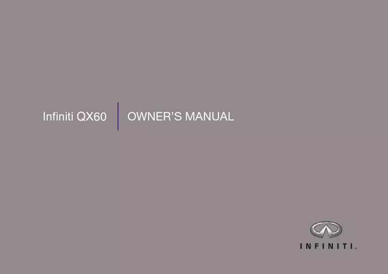 2017 Infiniti QX60 Owner’s Manual Image