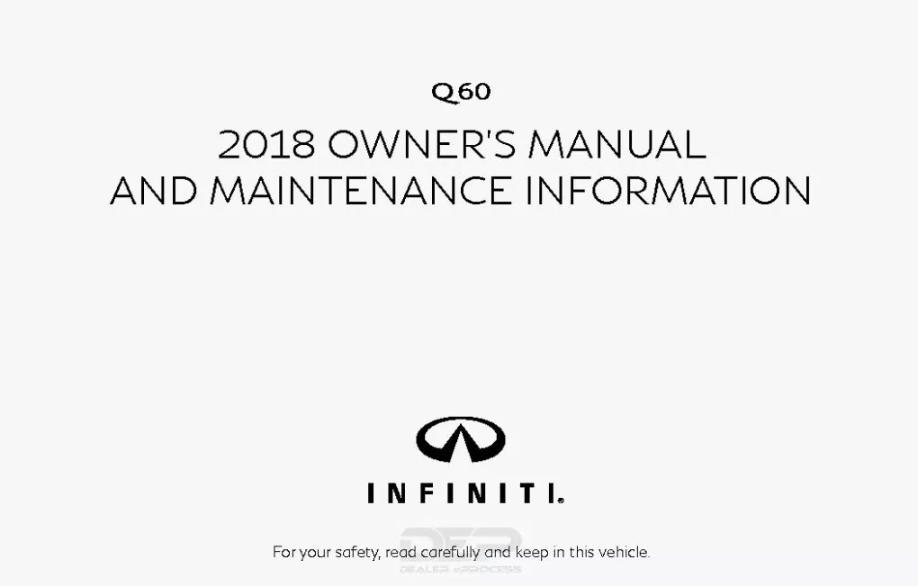 2018 Infiniti Q60 Owner’s Manual Image