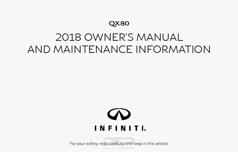 2018 Infiniti QX80 Owner’s Manual Image