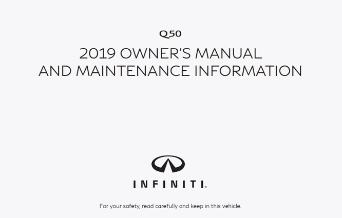 2019 Infiniti Q50 Owner’s Manual Image