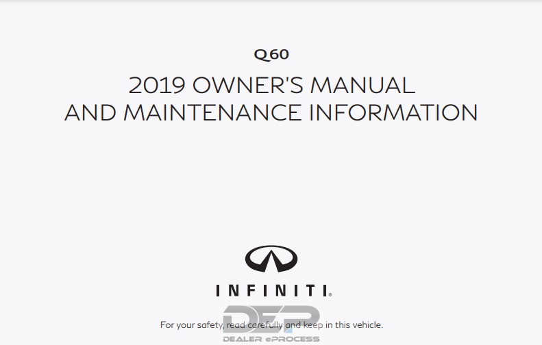 2019 Infiniti Q60 Owner’s Manual Image