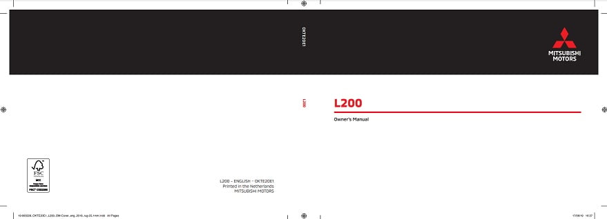 2020 Mitsubishi Triton Owner’s Manual Image