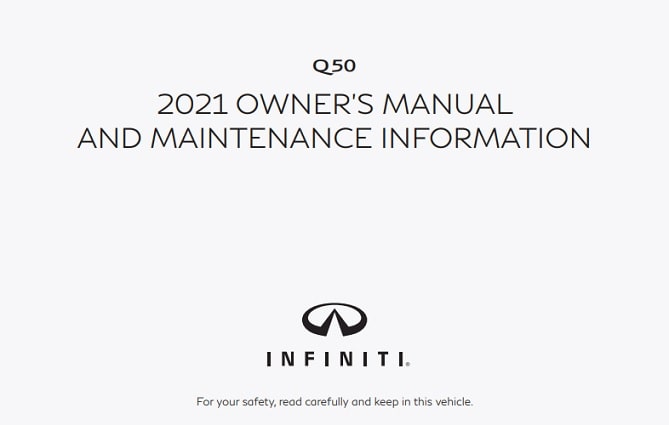 2021 Infiniti Q50 Owner’s Manual Image
