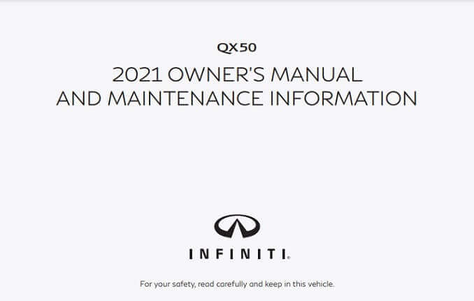 2021 Infiniti QX50/QX55 Owner’s Manual Image