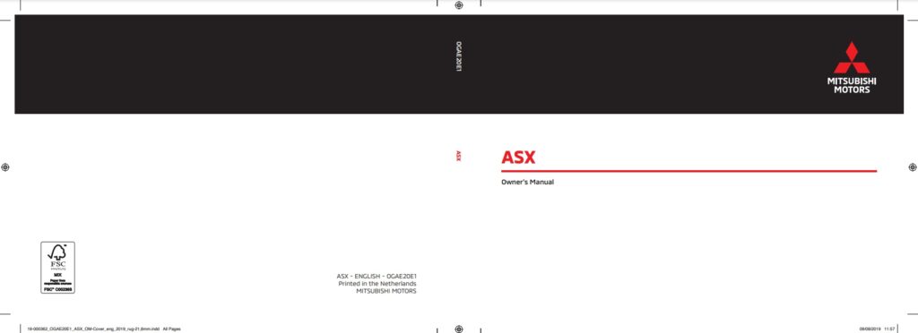 2021 Mitsubishi RVR/ASX Owner’s Manual Image