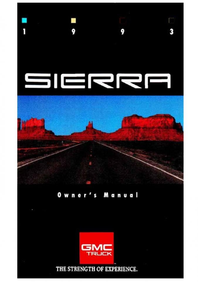 1993 GMC Sierra Owner’s Manual Image