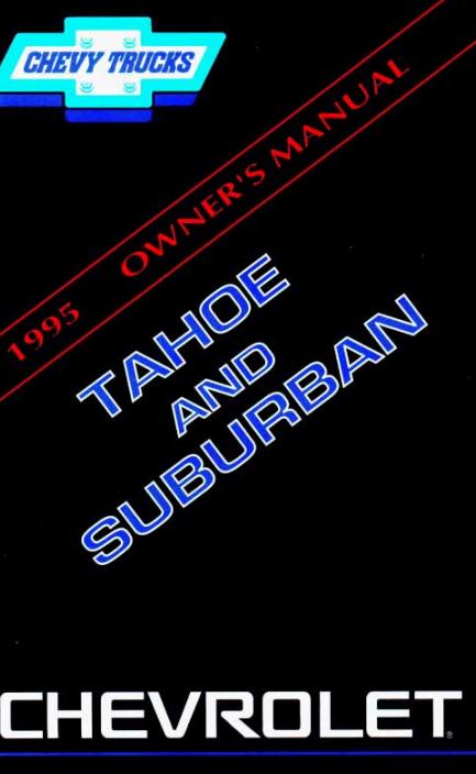 1995 Chevrolet Tahoe/Suburban Owner’s Manual Image