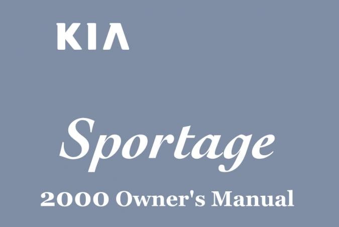 2000 Kia Sportage Owner’s Manual Image