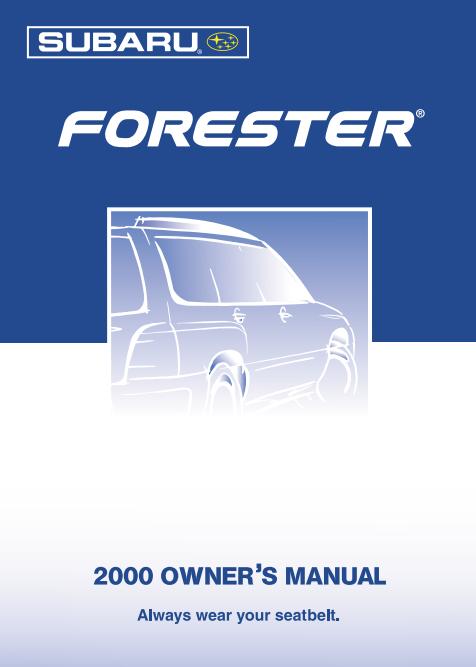 2000 Subaru Forester Owner’s Manual Image