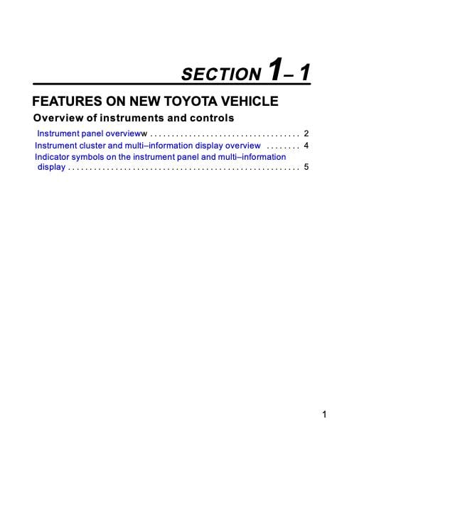 2001 Toyota Prius Owner’s Manual Image