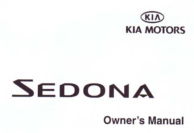 2002 Kia Sedona Owner’s Manual Image