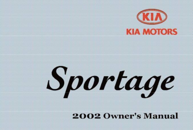 2002 Kia Sportage Owner’s Manual Image