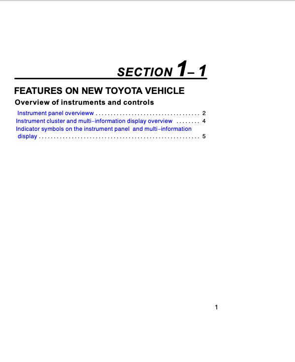 2002 Toyota Prius Owner’s Manual Image