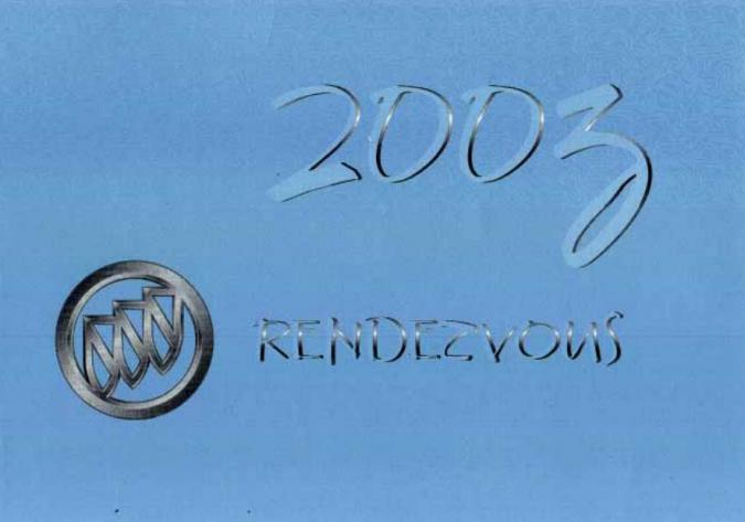 2003 Buick Rendezvous Owner’s Manual Image