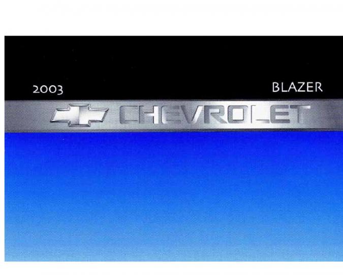 2003 Chevrolet Blazer Owner’s Manual Image