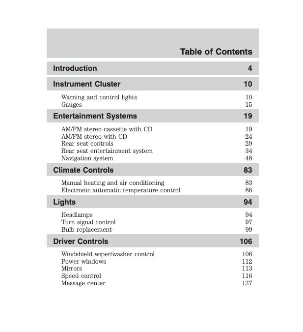 2003 Ford Expedition Owner’s Manual Image