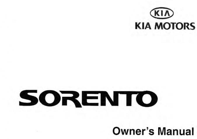 2003 KIA Sorento Owner’s Manual Image