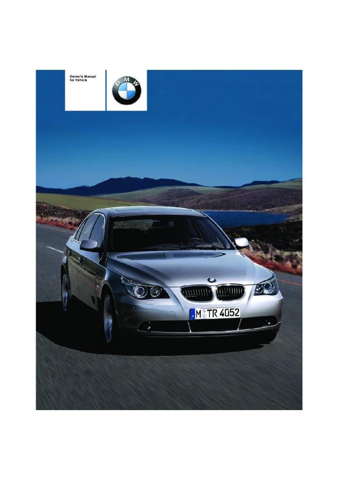 2004 BMW 525i Sedan Owner’s Manual Image