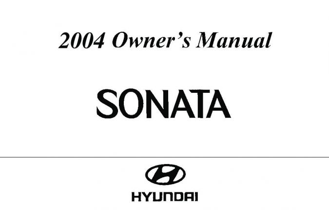 2004 Hyundai Sonata Owner’s Manual Image