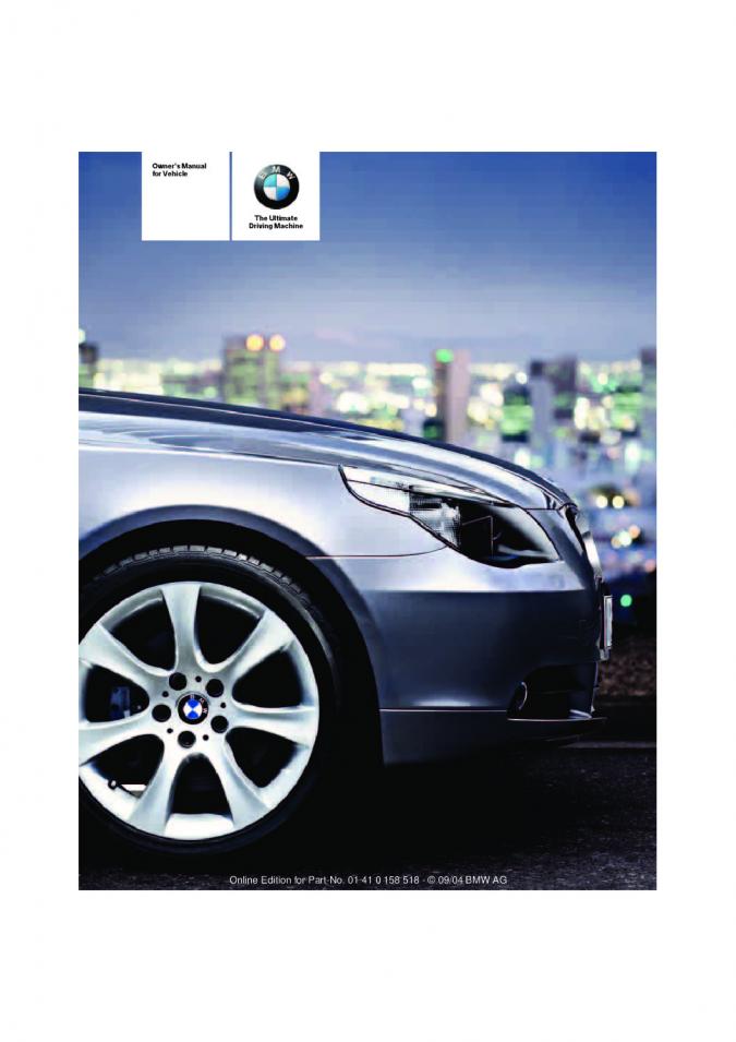 2005 BMW 525i Sedan Owner’s Manual Image