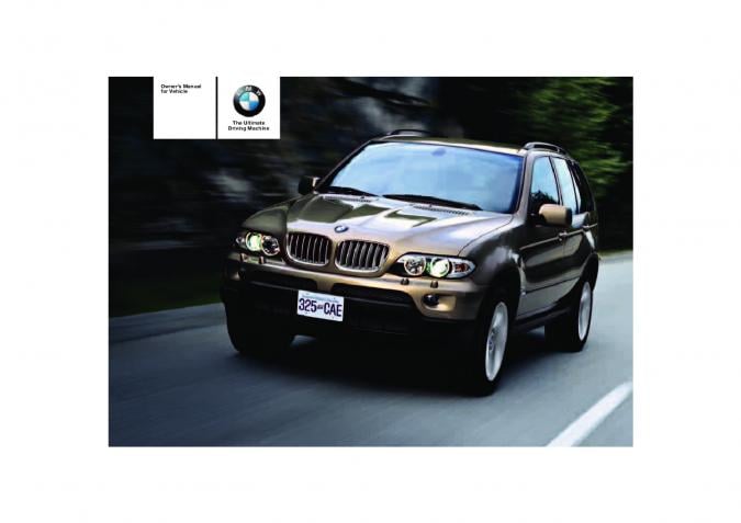 2005 BMW X5 3.0i Owner’s Manual Image