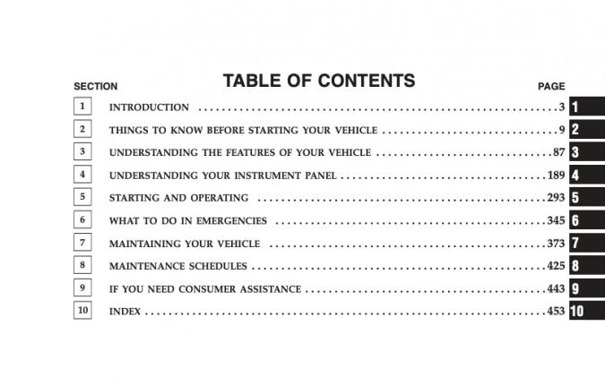 2005 Chrysler Town and Country Owner’s Manual Image