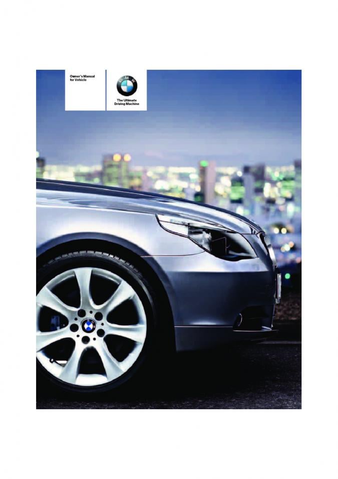 2006 BMW 525i Sedan Owner’s Manual Image