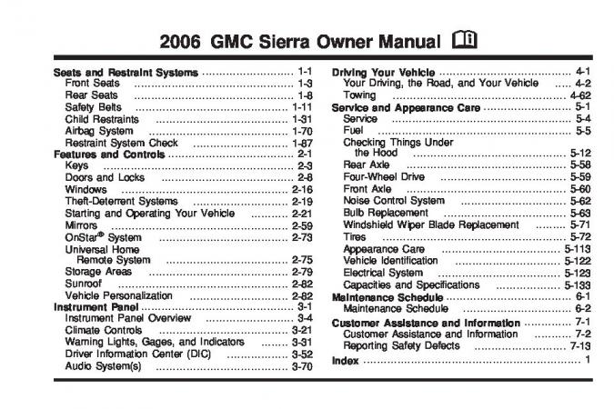 2006 GMC Sierra Owner’s Manual Image