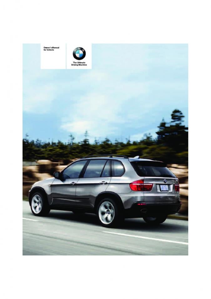 2007 BMW X5 3.0si Owner’s Manual Image